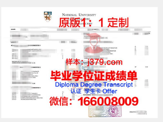 新加坡国立大学成绩单解读(新加坡国立大学学分计算)