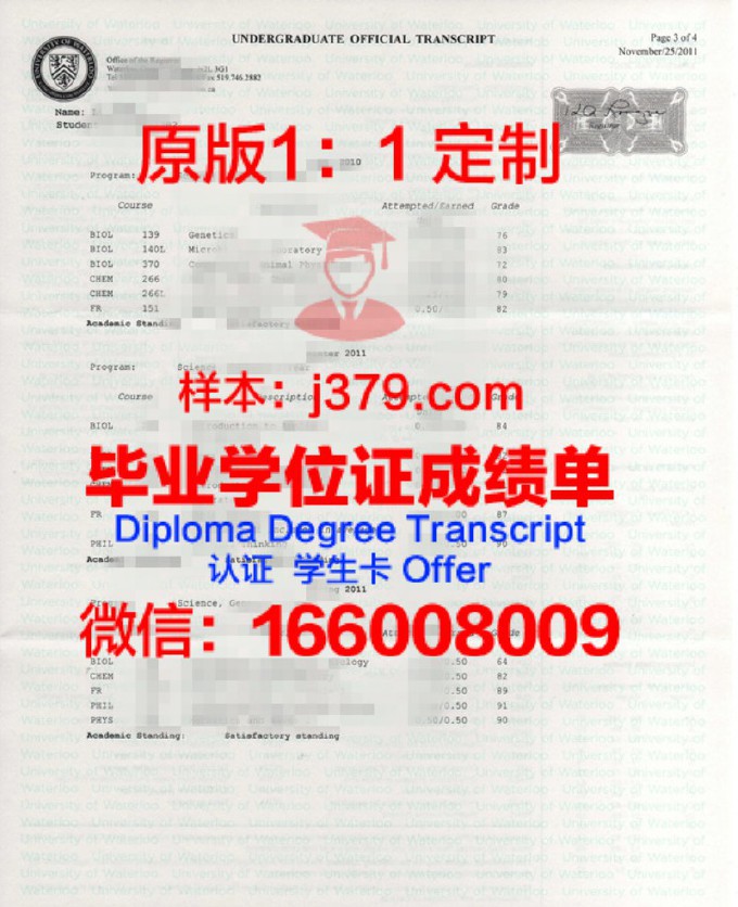 滑铁卢大学毕业证照片(滑铁卢大学本科几年毕业)