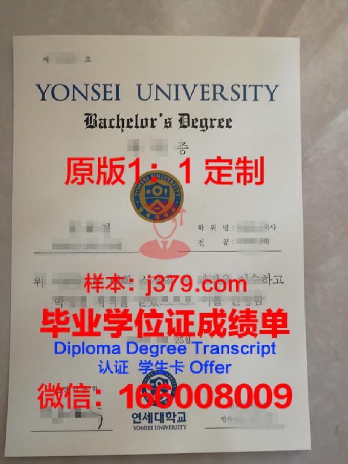 延世大学毕业证范本图(韩国延世大学毕业证中国认可吗)